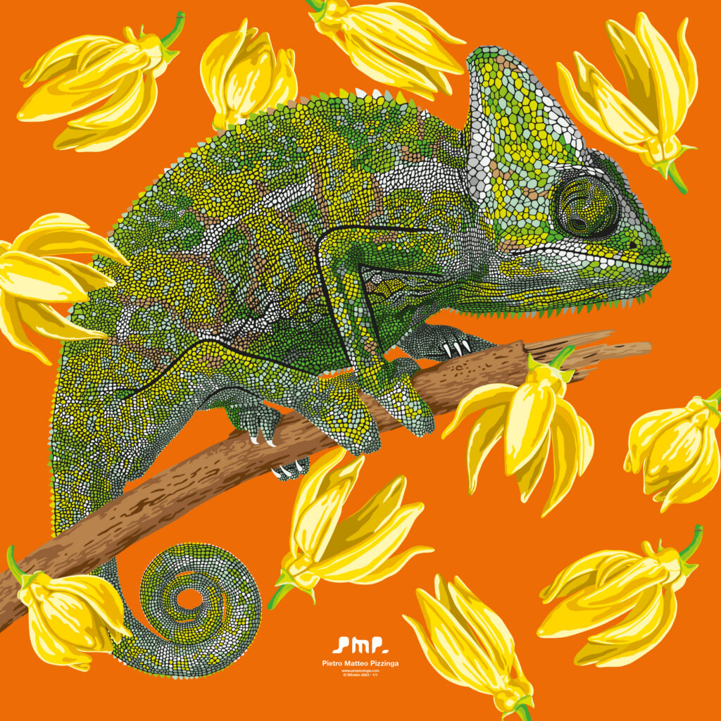 quadro camaleonte 18 ottobre 2023 pietro matteo pizzinga
